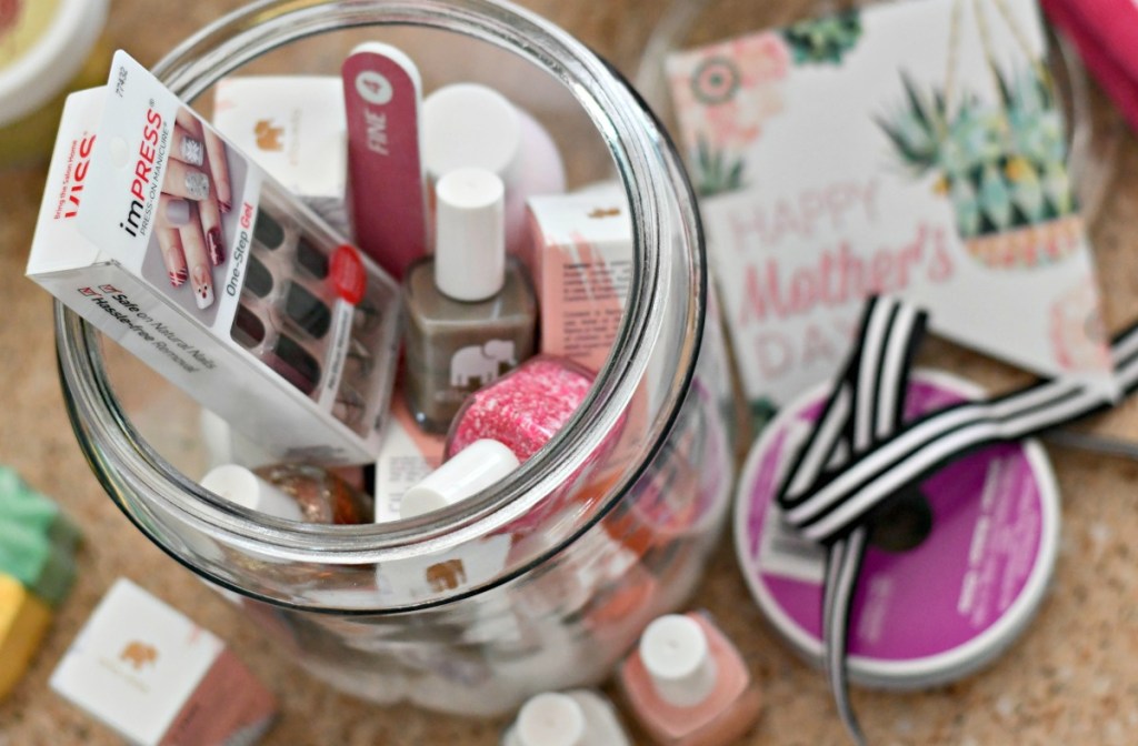 manicure mason jar gift idea