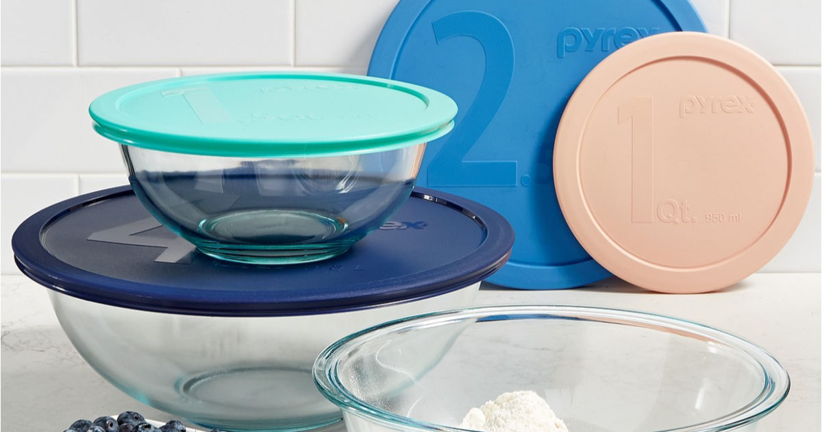 Pyrex glass storage bowls