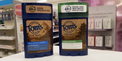 65% Off Tom’s of Maine Deodorant After Target Gift Card & Cash Back