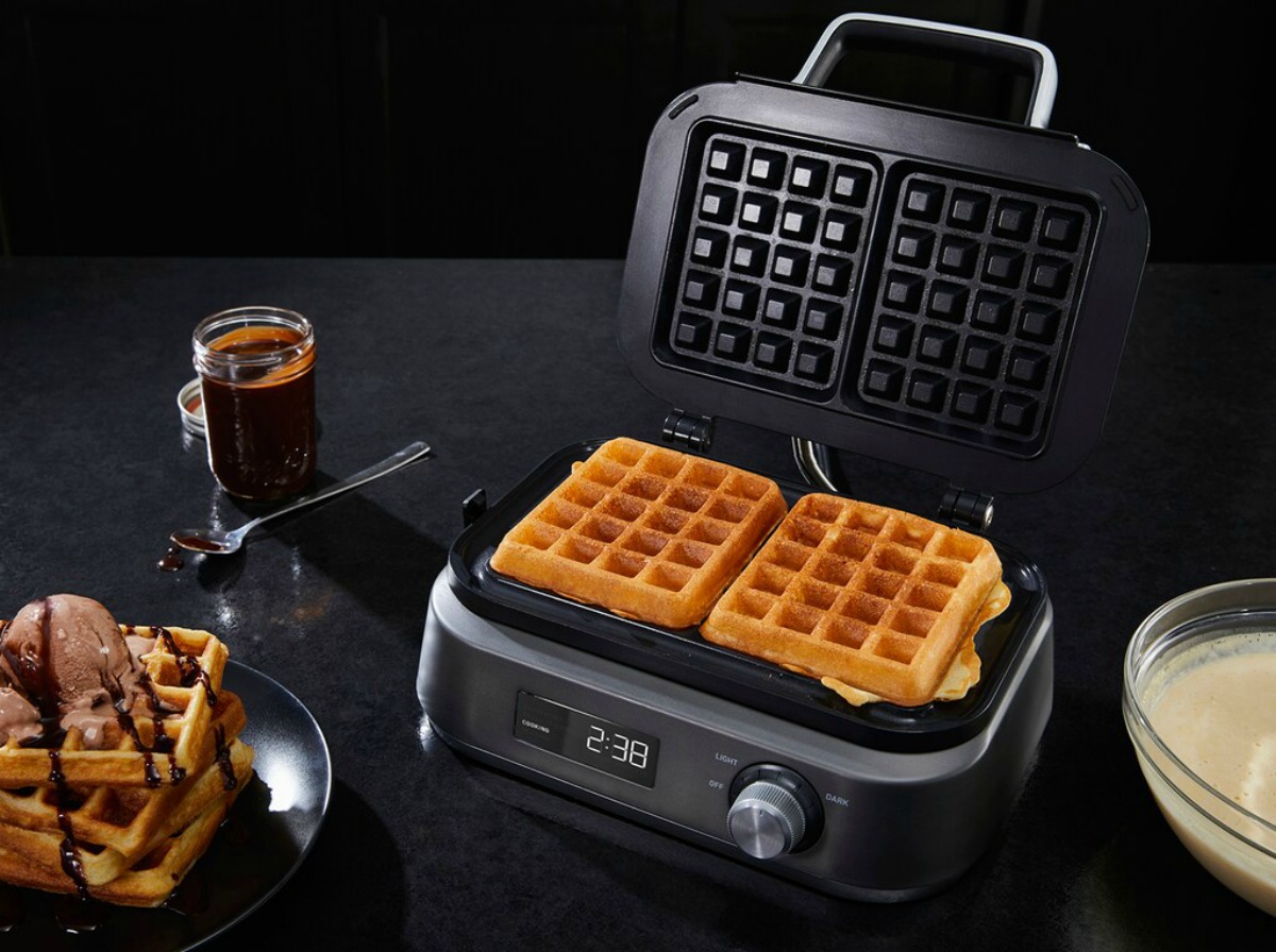 waffle maker with waffles in it