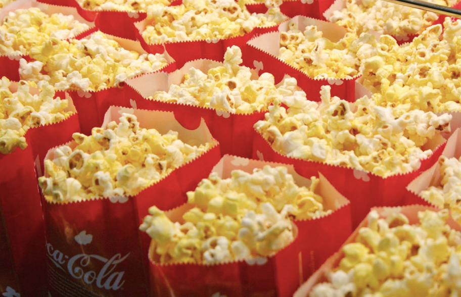 Tons of movie theater popcorn bags