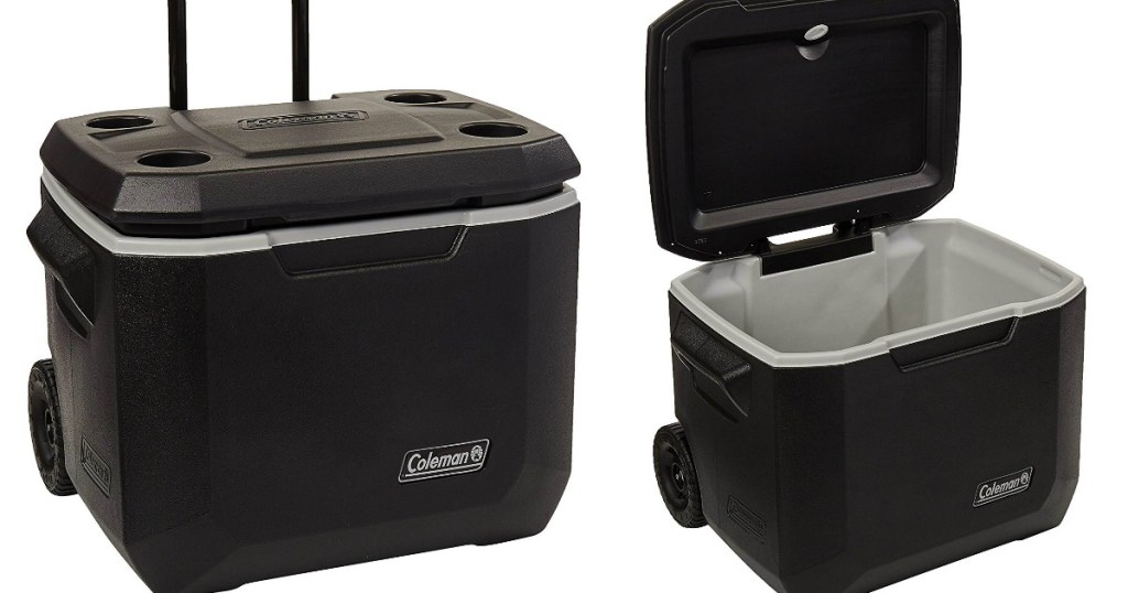 Coleman 50Qt Xtreme Cooler closed and open