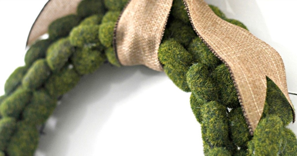 diy moss wreath dollar tree project