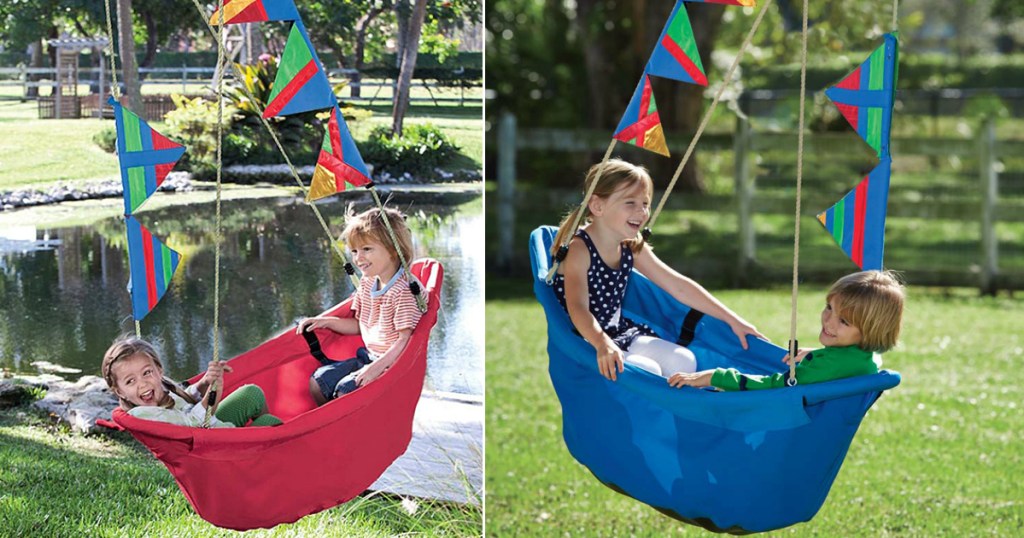 HearthSong Kids' Boat Swing