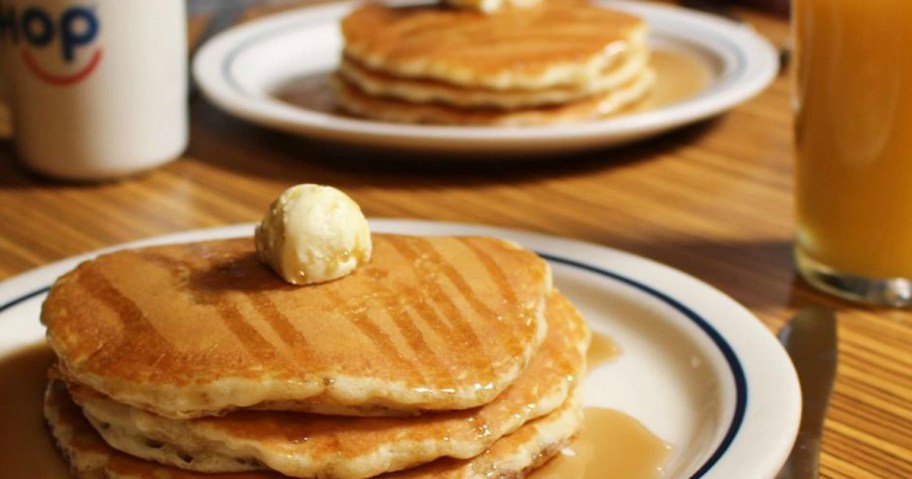 plates of ihop pancakes