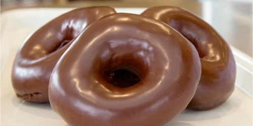 $5 Krispy Kreme Chocolate Glazed Dozen Doughnuts w/ Dozen Purchase for Reward Members (May 31st Only)