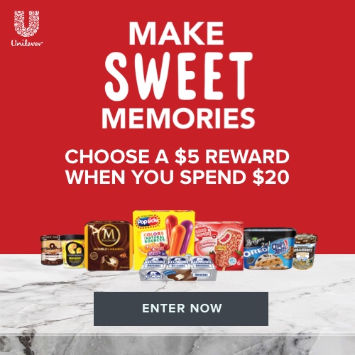 Make Sweet Memories $5 Digital Reward Unilever Banner