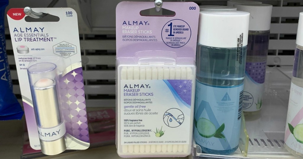 almay make up remover sticks on shelf