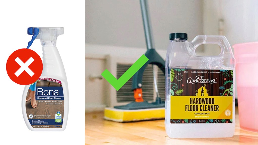 onlineparison between bona and aunt fannie's hardwood floor cleaners - natural cleaning products