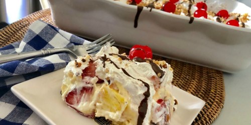 Easy Banana Split Pudding No-Bake Dessert