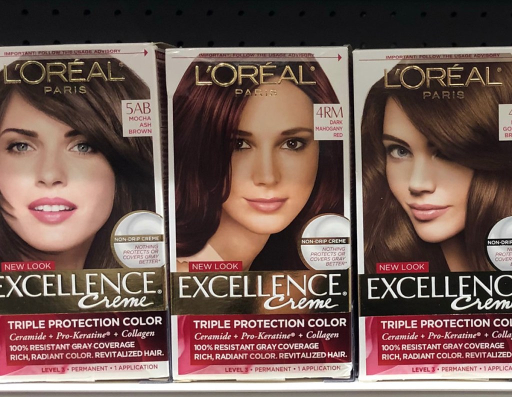 hair color on shelf 