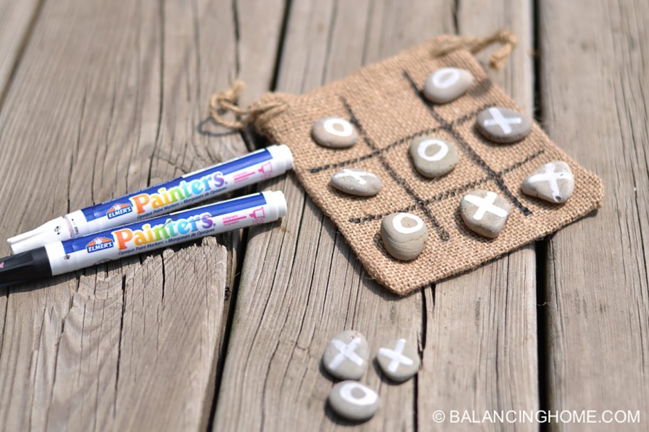 diy tic tac toe rock set