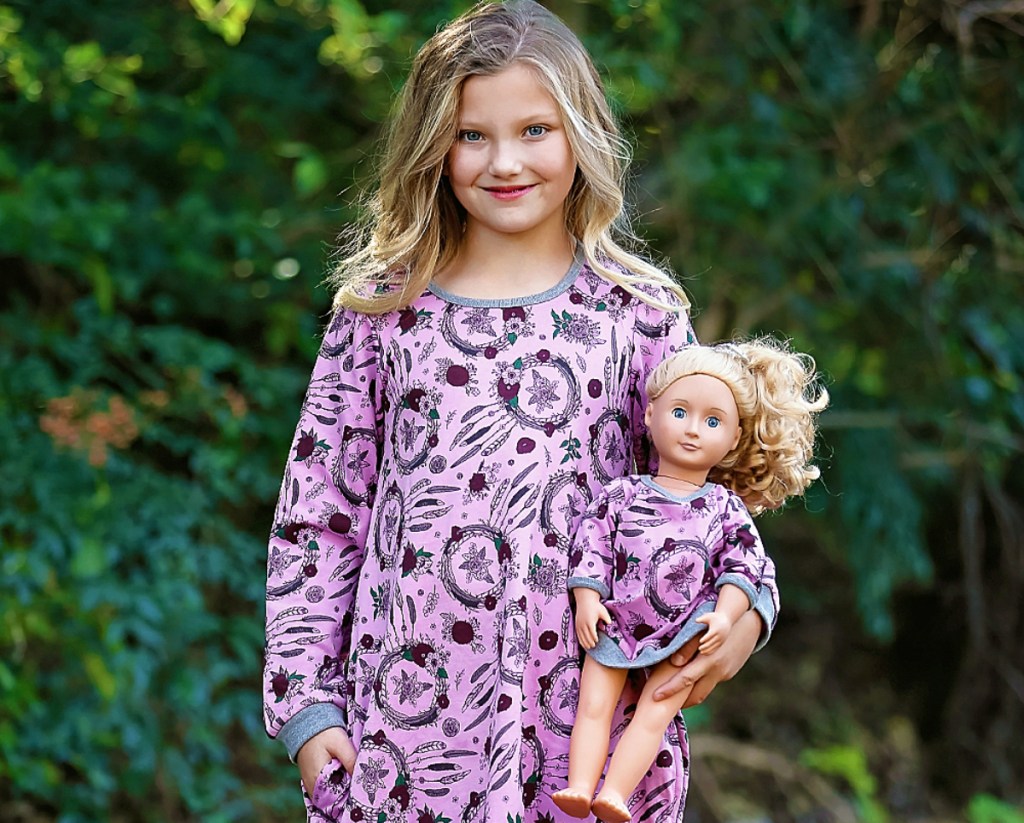 matching girl and doll dress sets