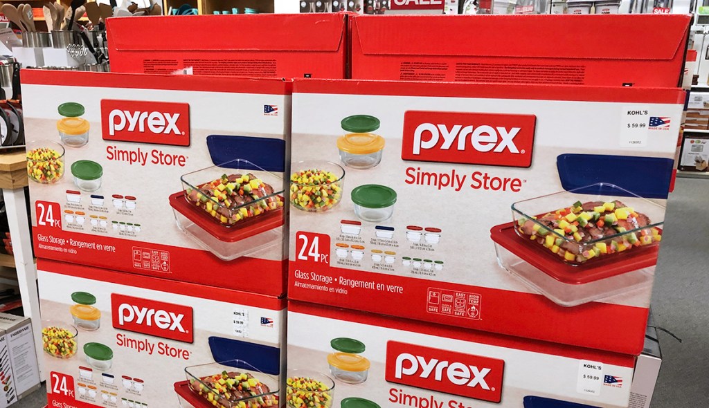 24-piece Pyrex set at kohl's