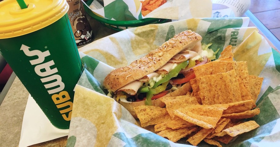 Best Subway Coupons: Sub, Chips & Drink for $6.99 + FREE 6” with Gift Card!