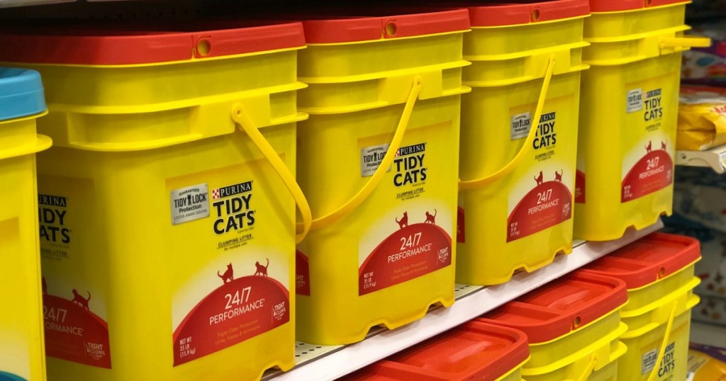 target tidy cats cat litter on store shelf