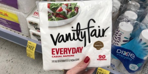 Vanity Fair Everyday 90-Count Napkins Only 90¢ Each at Walgreens