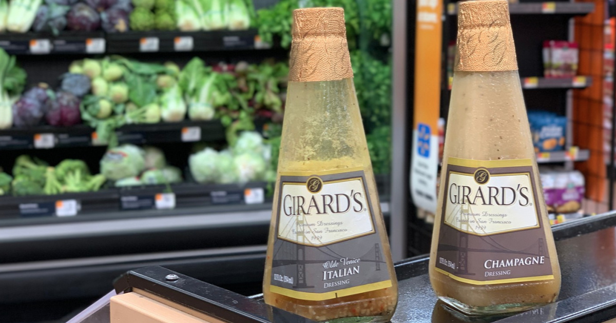 Girard's salad dressing in the produce section of Walmart