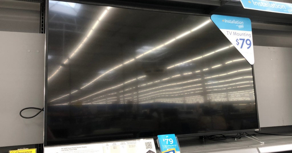 vizio tv on display at walmart