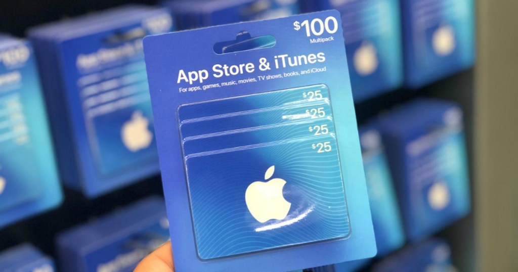 $100 itunes gift card pack in store