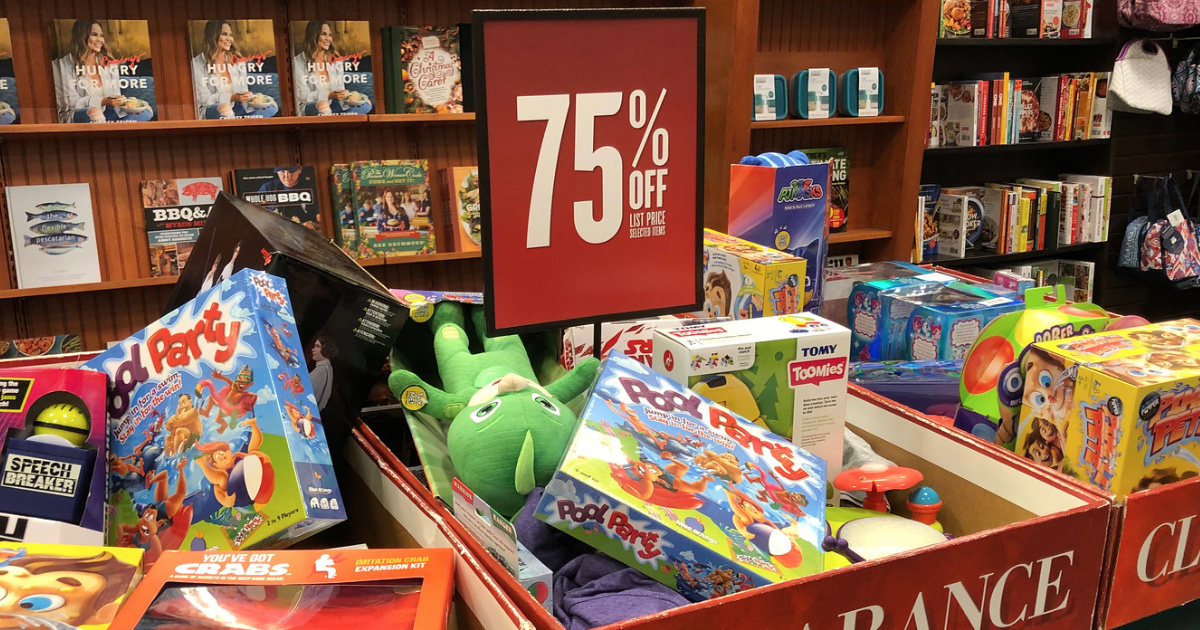 Barnes & Noble 75% off clearance table