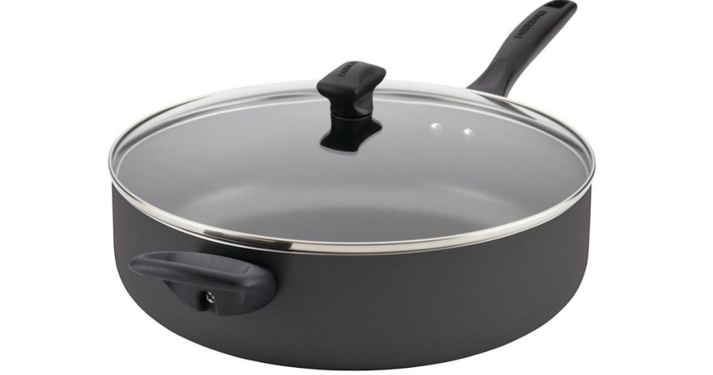 Farberware Black Jumbo Pan with handle and lid