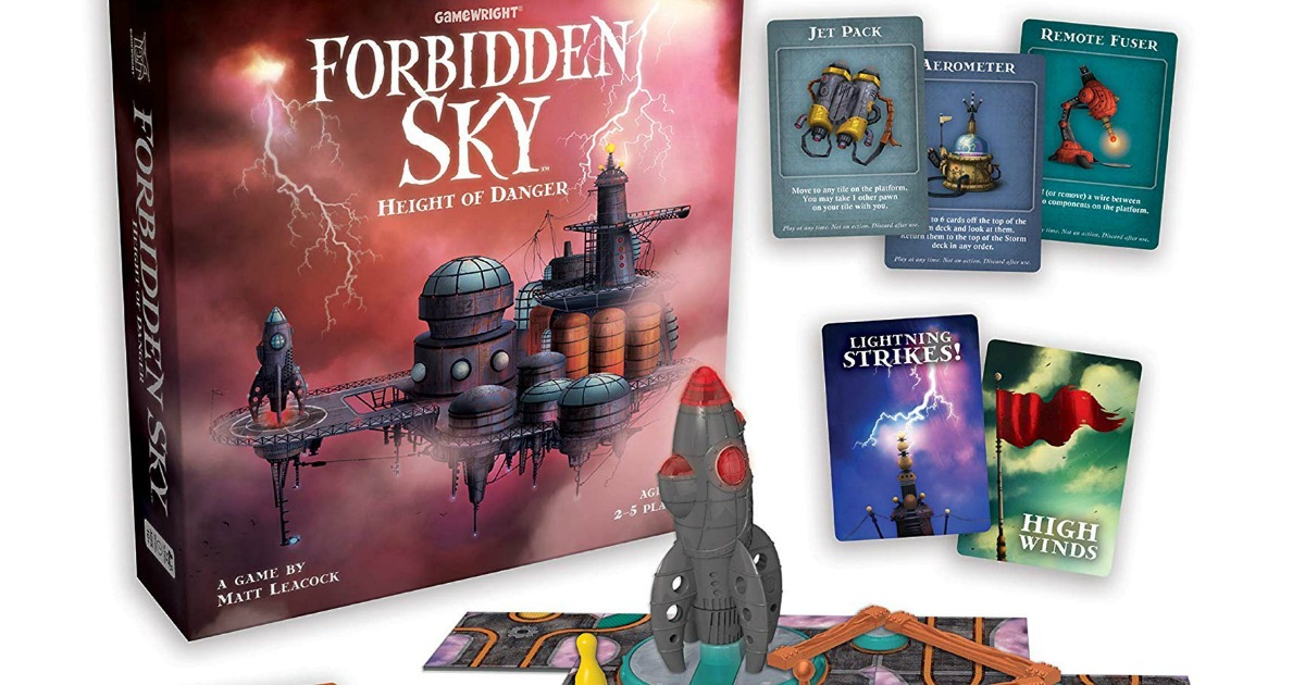 gamewright forbidden sky game box and contents