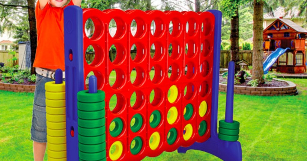 Giantville Giant 4 In a Row Connect Game in backyard