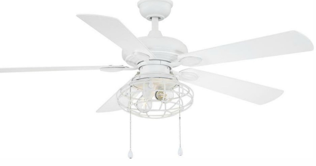 all white ceiling fan