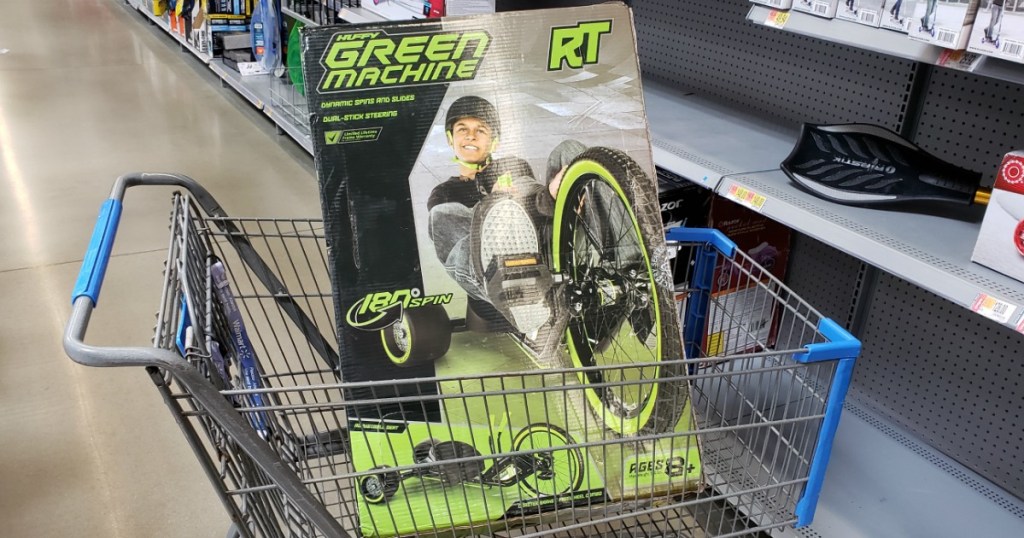 Huffy trike in Walmart cart