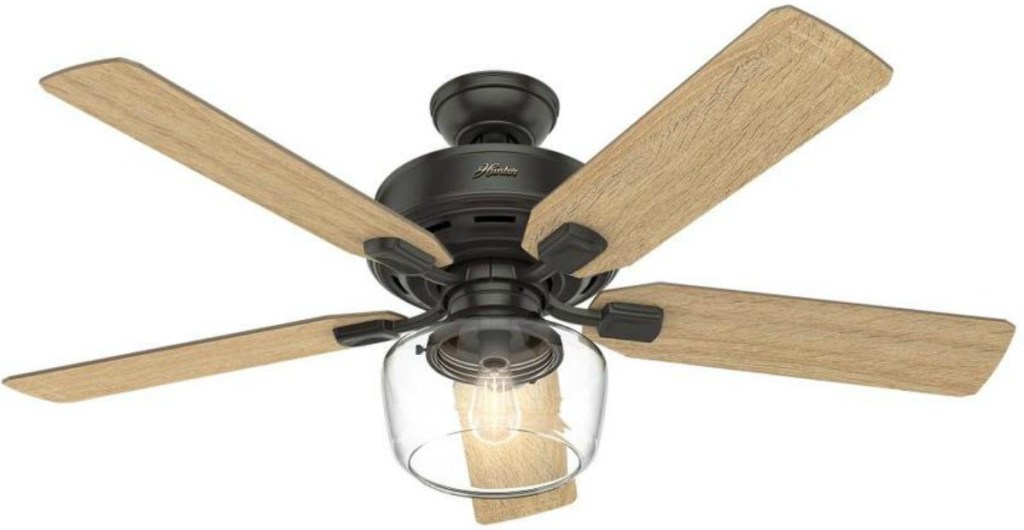 Ceiling fan with five blades