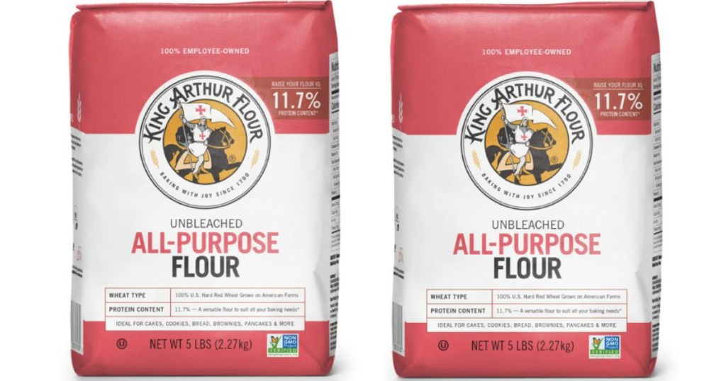 2 bags of King Arthur Flour unbleached all-purpose flour