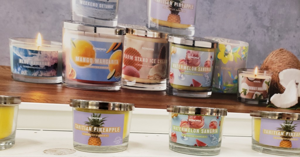 Sonoma 3 wick candles at Kohls