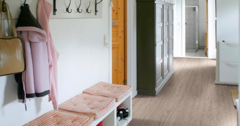 Entry way with MSI Centennial Washed Elm flooring