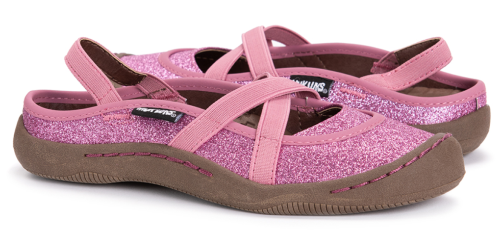 Muk Luks Girls' Pink & Brown Perforated Erin Closed-Toe Sandal