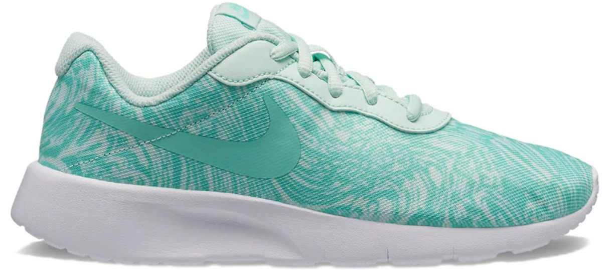 seafoam green nike girl's shoes with white sole