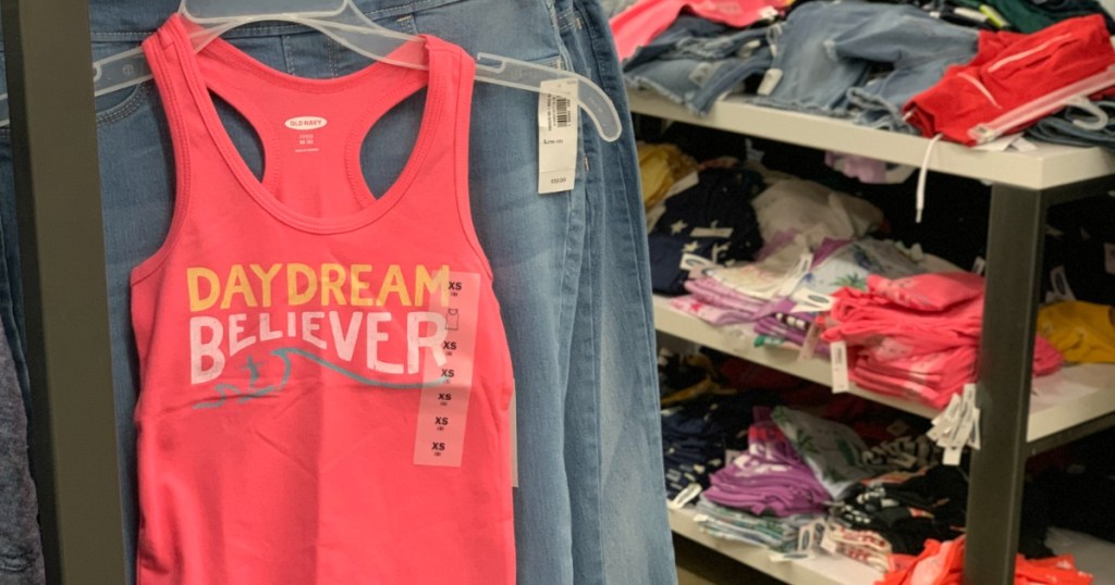 Old Navy tank top on hanger