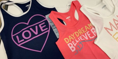 Old Navy Women’s, Girls & Toddler Girls Tanks Only $2 (Cardholders Only)