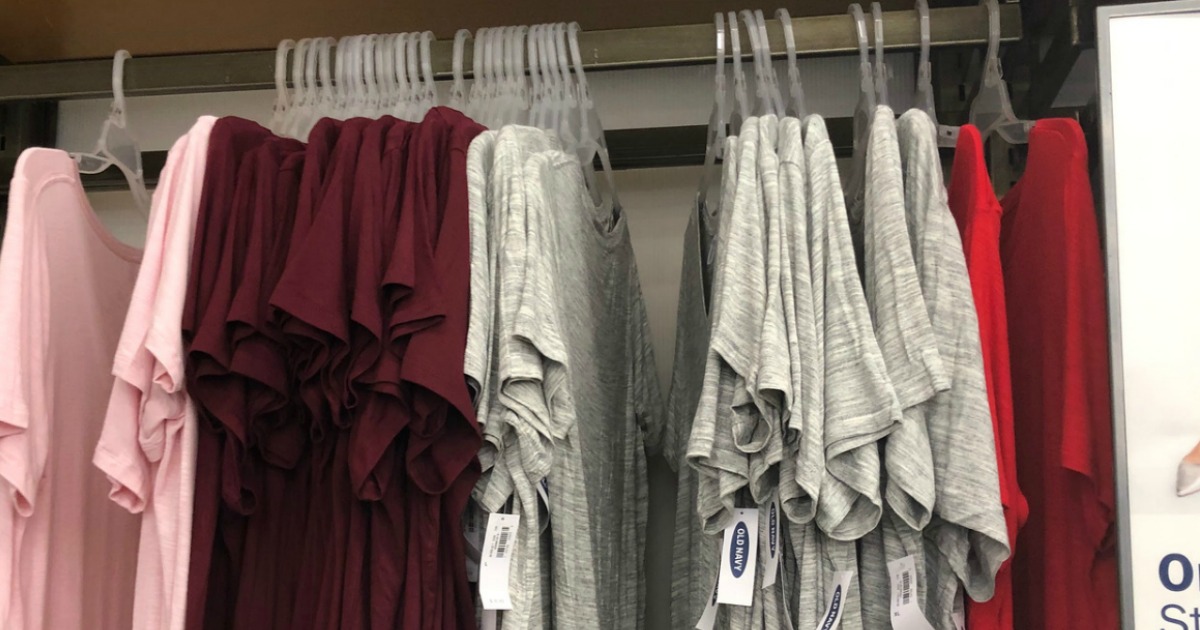 T-Shirts on rack at store