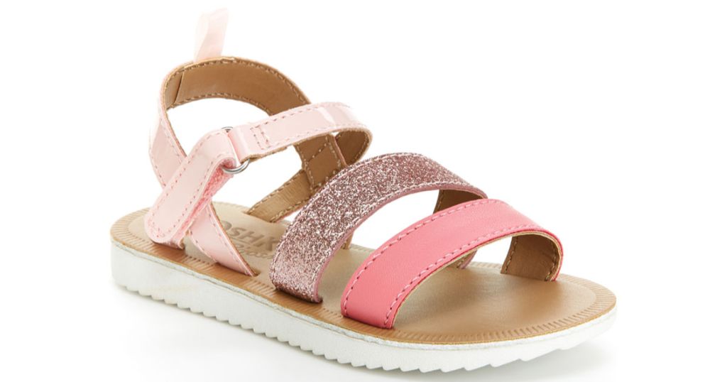 oshkosh girls pink glitter sandals zulily