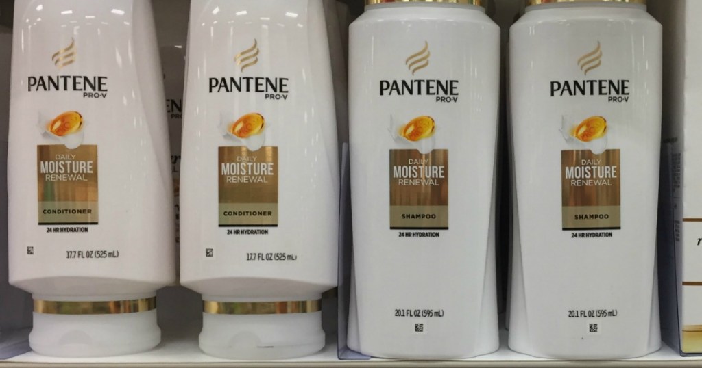 Pantene Pro-V Daily Moisture Shampoo and conditioner on shelf