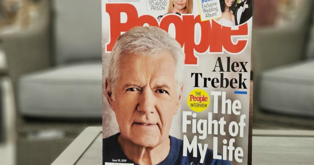 People magazine with Alex Trebeck on the cover