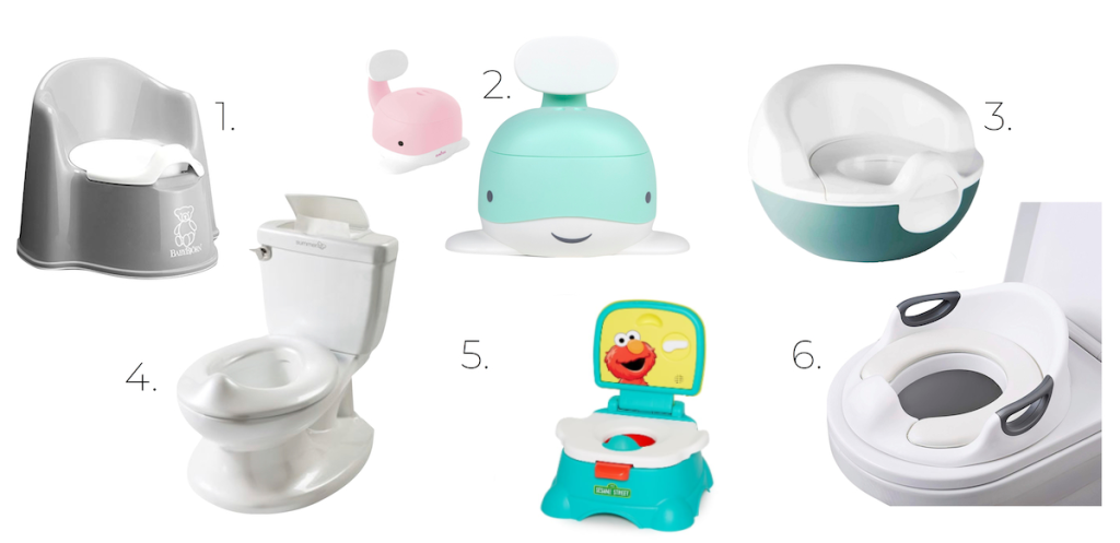 potty training toilet collage