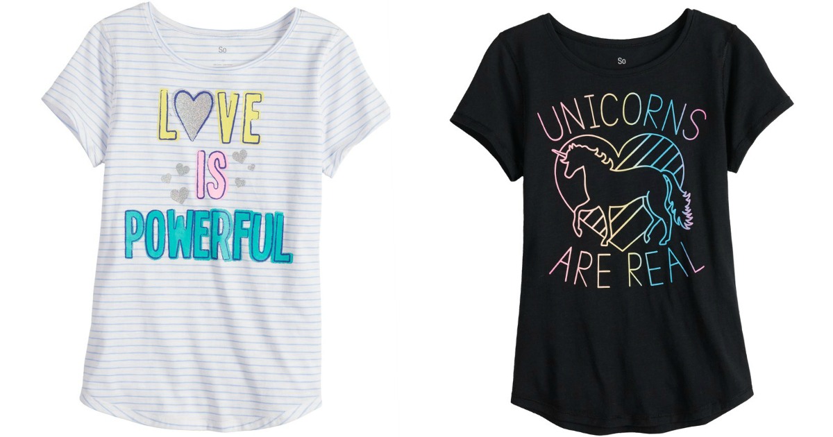 white striped t-shirt and black unicorns t-shirt