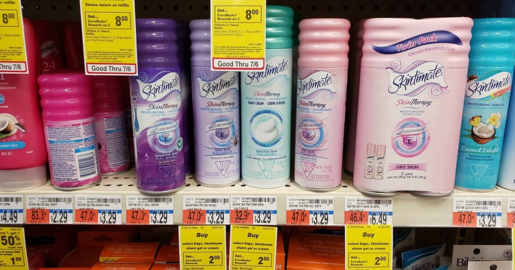 Skintimate shave gel at CVS