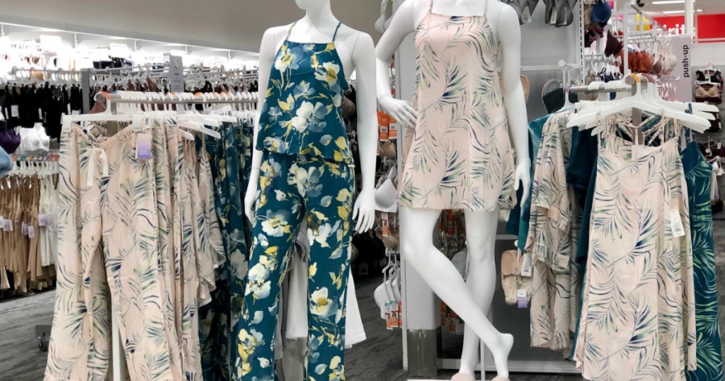 mannequins wearing Simply Cool pajamas on display at Target