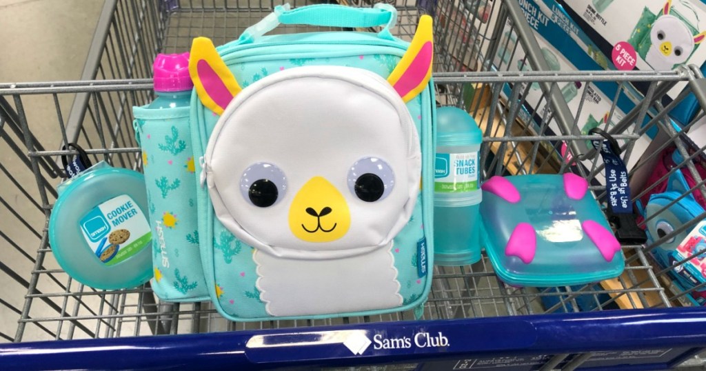 llama lunch box in Sam's Club cart