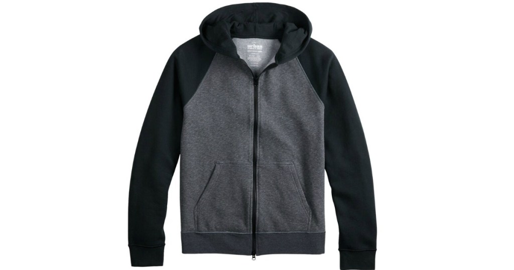 Urban Pipeline Fleece Jacket in black and gray