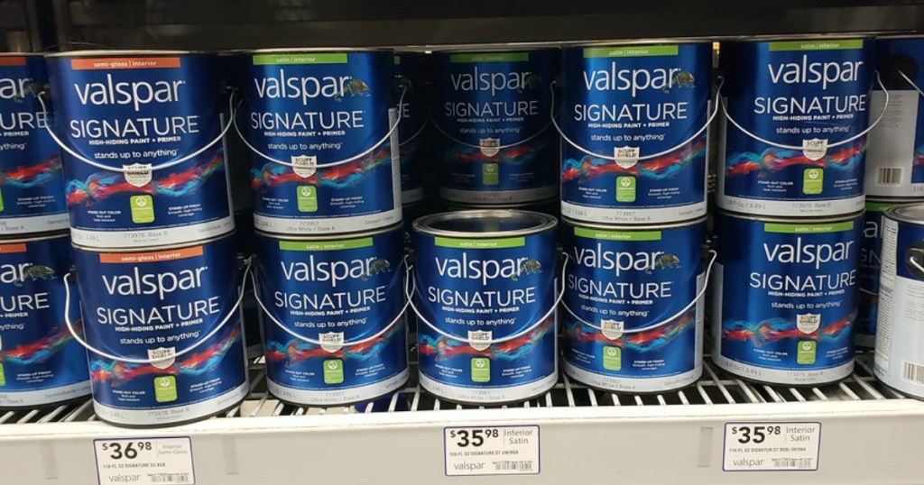 Valspar Signature Paint on the shelf