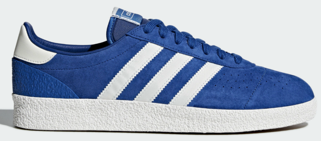 bright blue with white stripes adidas shoes